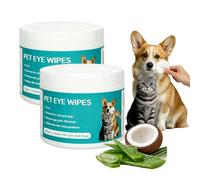 HOLVA Toallitas para ojos de perro, toallitas para ojos de mascotas para perros y gatos, almohadillas removedoras de manchas de lágrimas para mascotas, suave limpieza diaria de ojos para perros y