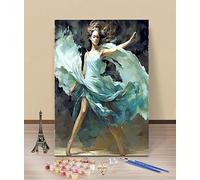 HOLXSW Pintar por Numeros Adultos Mujer con falda voladora bailando 004 Kits con Pinceles y Pigmento AcrílicoDIY Pintura al óleo Colorear Lienzo Manualidades Decoración del Hogar 40x50CM