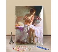 HOLXSW Pintar por Numeros Adultos Mujer desnuda DIY Pintura por Numeros Cuadros para Pintar por Numeros Kit con Pinceles y Pinturas Acrilicos 40x50cm