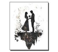 HOLXSW pintar por numeros para adultos Amor flotante Kits de regalo de pintura al óleo digital de bricolaje arte de lienzo decoración del hogar -40x50cm Sin marco