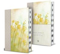 Holy Bible: King James Version, Yellow With Flowers, Giant Print Large Format, With Ribbon Marker, Red Letter and Thumb Index