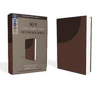 Holy Bible: New International Version, Leathersoft, Brown, Red Letter Edition, Super Giant Print, Reference
