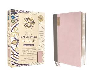 Holy Bible: Niv Application Bible, Personal Size, Leathersoft, Pink, Red Letter, Comfort Print: Bringing the Ancient Message of the Bible into Your World (Niv Application Commentary Resources)