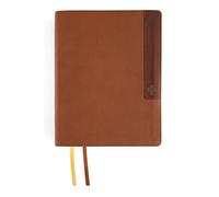 Holy Bible: Niv, Journal the Word Bible, Large Print, Leathersoft, Brown, Red Letter, Comfort Print - Reflect, Take Notes, or Create Art Next to Your Favorite Verses