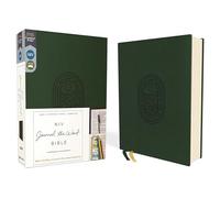 Holy Bible: Niv, Journal the Word Bible, Leathersoft, Green, Red Letter, Comfort Print - Reflect, Take Notes, or Create Art Next to Your Favorite Verses