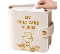 Holy Card Holder - With 20 Sleeves Portable Carrying Case Booklet - 4.13x2.95inch Pocket Prayer Card Album Organizer - For Men Women Personal Prayer Travel Home Retreat Family Gatherings