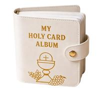 Holy Card Wallet - de piel sintética católica para tarjetas portátiles, protectora y protección de mangas, organizador de libros | Elegant Spiritual Album, Men Women Personal Prayer Travel