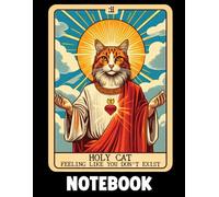 Holy Cat Lover Notebook: Fun & Whimsical Writing Journal For Girls, Cat Lovers, And Creative Kids, Perfect Gift For Cat Moms & Dads, Students, And ... Book, Journal) (8.5 x 11 Large) (100 Pages)