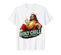 Holy Chill Funny Jesus Coffee Humor Pecar no es Ganar Camiseta