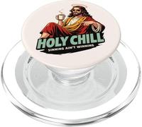 Holy Chill Funny Jesus Coffee Humor Pecar no es Ganar PopSockets PopGrip para MagSafe