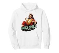 Holy Chill Funny Jesus Coffee Humor Pecar no es Ganar Sudadera con Capucha