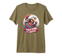 Holy Cow It's Christmas Cow Camiseta Premium