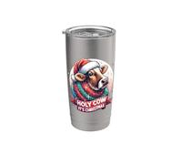 Holy Cow It's Christmas Cow Vaso térmico de acero inoxidable de doble pared
