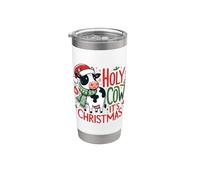 Holy Cow It's Christmas Cow Vaso térmico de acero inoxidable de doble pared
