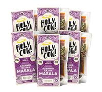 Holy Cow! Kit de curry Daal (5 x 400 g) Kashmir Rajma Masala, juego de curry vegano sin gluten de frijol riñón, bocadillos indios, comidas preparadas para indios.