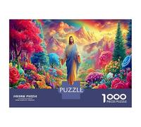 Holy Family 1000 Pieces Jigsaw Puzzle, Spiritual Fantasy Scene Challenging Educational Game for Couples and Families to Participate Together 52x38cm/1000pcs
