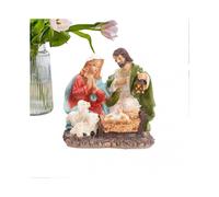 Holy Family Resin Statue - Detailed Nativity Figurine of Jesus, Mary, and Joseph for Home Display, Altar, or Gift