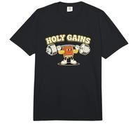 Holy Gains Christian Fitness Humor Comfort Colors Adult Heavyweight T-Shirt