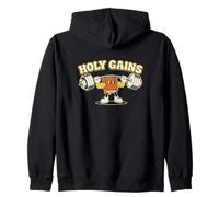 Holy Gains Christian Fitness Humor Sudadera con Capucha