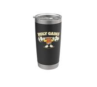 Holy Gains Christian Fitness Humor Vaso térmico de acero inoxidable de doble pared