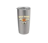 Holy Gains Christian Fitness Humor Vaso térmico de acero inoxidable de doble pared