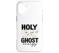 Holy Ghost Energy Cute Halo Ghosts Christian Halloween Carcasa para iPhone 16 Plus