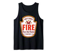 Holy Ghost Fire Fan The Flame 2 Timoteo 1:6 Condimentos Camiseta sin Mangas
