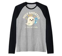 Holy Ghosted Christian Pun Divertido Lindo Kawaii Fantasma Meme Arte Camiseta Manga Raglan