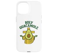 Holy Guacamole Funny Avocado God Design with Cross Carcasa para iPhone 15