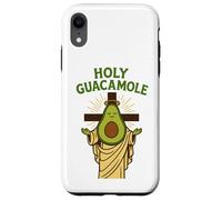 Holy Guacamole Funny Avocado God Design with Cross Carcasa para iPhone XR