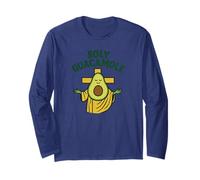 Holy Guacamole Funny Avocado God Design with Cross Manga Larga