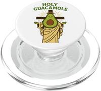 Holy Guacamole Funny Avocado God Design with Cross PopSockets PopGrip para MagSafe