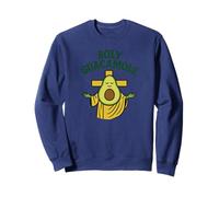 Holy Guacamole Funny Avocado God Design with Cross Sudadera