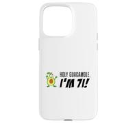 Holy Guacamole I'm 71 Dibujos Animados Aguacate Veggie Pun 71st Carcasa para iPhone 15 Pro Max