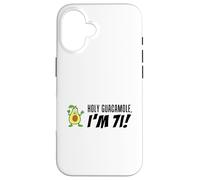 Holy Guacamole I'm 71 Dibujos Animados Aguacate Veggie Pun 71st Carcasa para iPhone 16