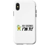 Holy Guacamole I'm 71 Dibujos Animados Aguacate Veggie Pun 71st Carcasa para iPhone X/XS