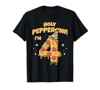 Holy Pepperoni I'm Four Pizza 4 años 4º cumpleaños Camiseta