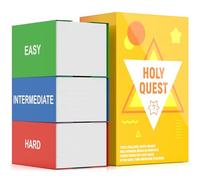 Holy Quest, Un Divertido y significativo Juego de Preguntas bíblicas, 400 Tarjetas, Estudio bíblico, becas, Grupos de jóvenes y reuniones de Iglesia, Divertido Juego de Preguntas