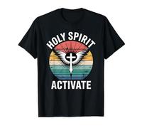 Holy Spirit Activate Camiseta gráfica económica, Hombre, Negro, L