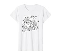 Holy Spirit Activate Camiseta gráfica económica, Mujer, Blanco, L