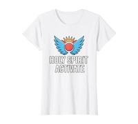 Holy Spirit Activate Camiseta gráfica económica, Mujer, Blanco, XS