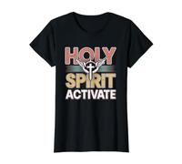 Holy Spirit Activate Camiseta gráfica económica, Mujer, Negro, L