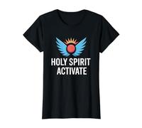 Holy Spirit Activate Camiseta gráfica económica, Mujer, Negro, S