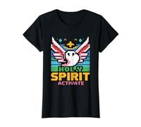 Holy Spirit Activate Camiseta gráfica económica, Mujer, Negro, S