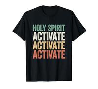 Holy Spirit Activate, Christian Holy Spirit Activate Camiseta gráfica económica, Hombre, Negro, S