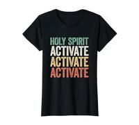 Holy Spirit Activate, Christian Holy Spirit Activate Camiseta gráfica económica, Mujer, Negro, S