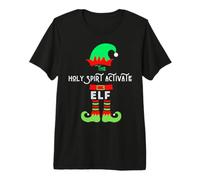 Holy Spirit Activate Elf Ugly Christmas Sweater Hombres Mujeres Camiseta Premium