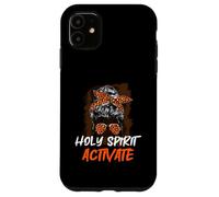 Holy-Spirit Activate Religious Mom Leopard Moño desordenado Carcasa para iPhone 11