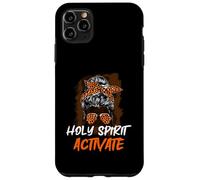 Holy-Spirit Activate Religious Mom Leopard Moño desordenado Carcasa para iPhone 11 Pro MAX