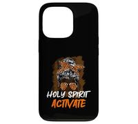 Holy-Spirit Activate Religious Mom Leopard Moño desordenado Carcasa para iPhone 13 Pro